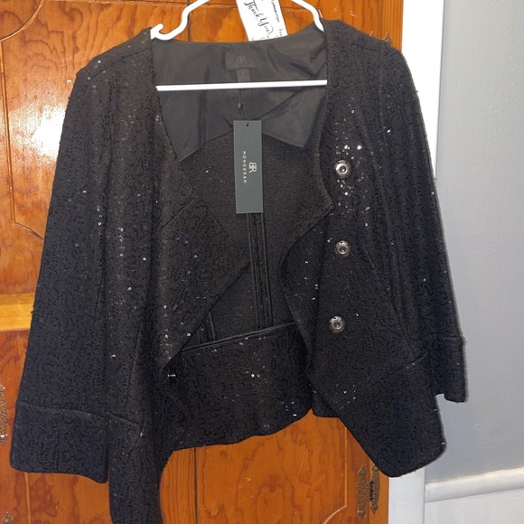 Wool BRAND NEW Banana Republic Monogram Sequin Jacket New years - Picture 9 of 11